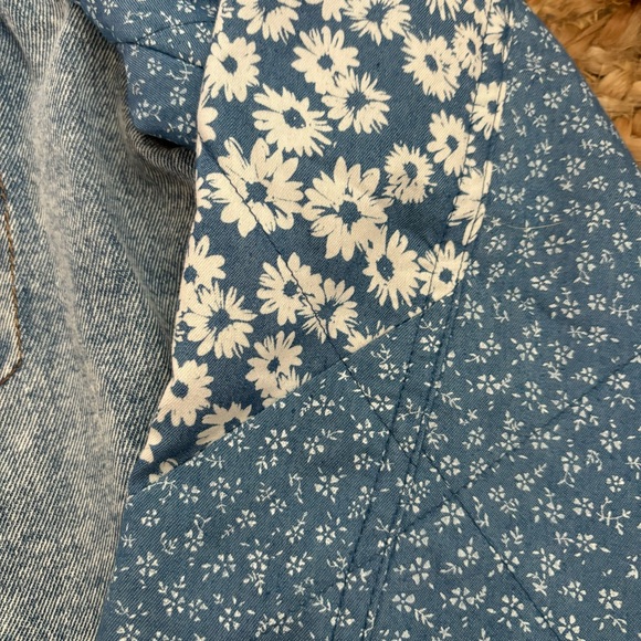 Anthropologie Medium Avec Les Filles Quilted Patchwork Floral Denim Jacket - Picture 6 of 8